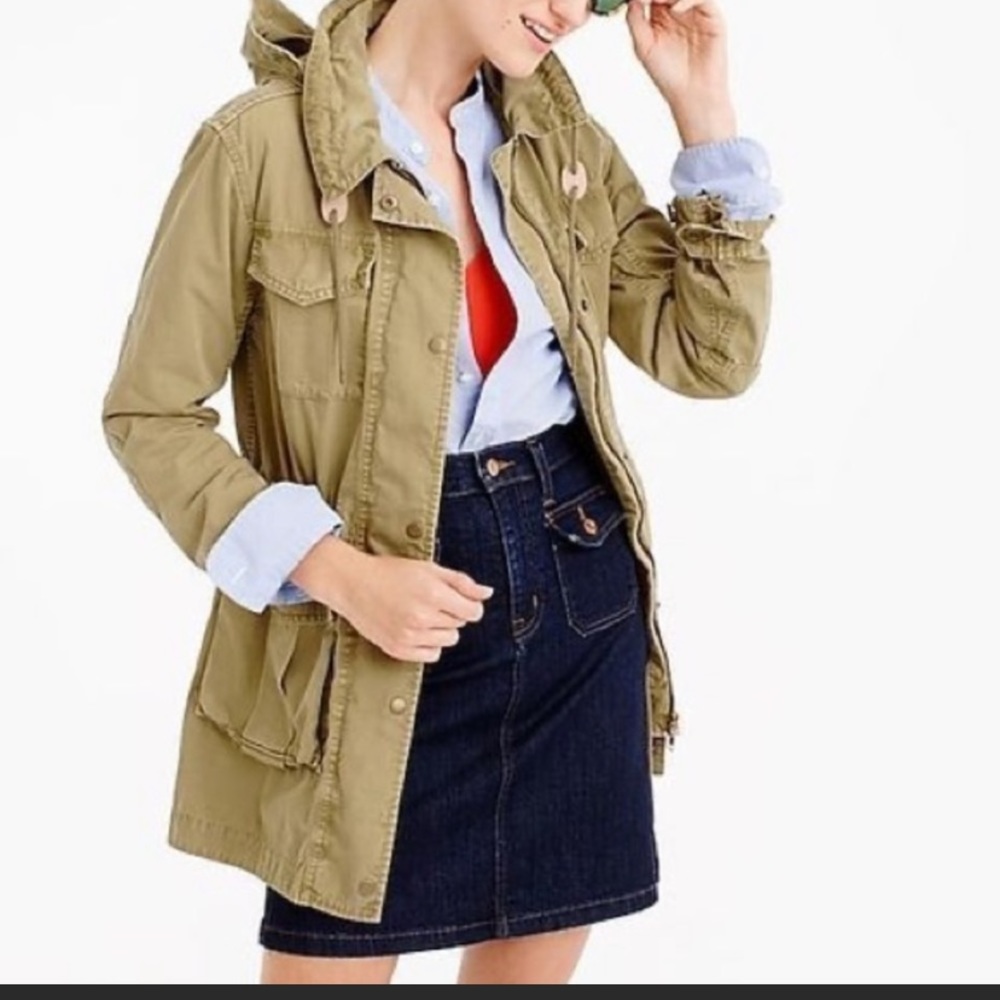 J.Crew Military Fatigue Green Cotton Jacket G0874 XL